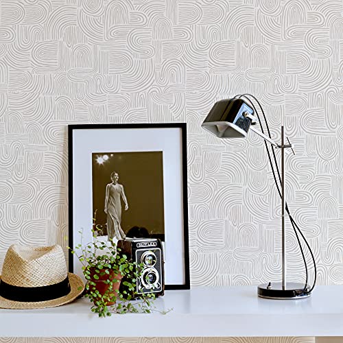 Tempaper Sand Swirl Swell Removable Peel And Stick Wallpaper, 20.5 In X 16.5 Ft, Made In The Usa #TOP6