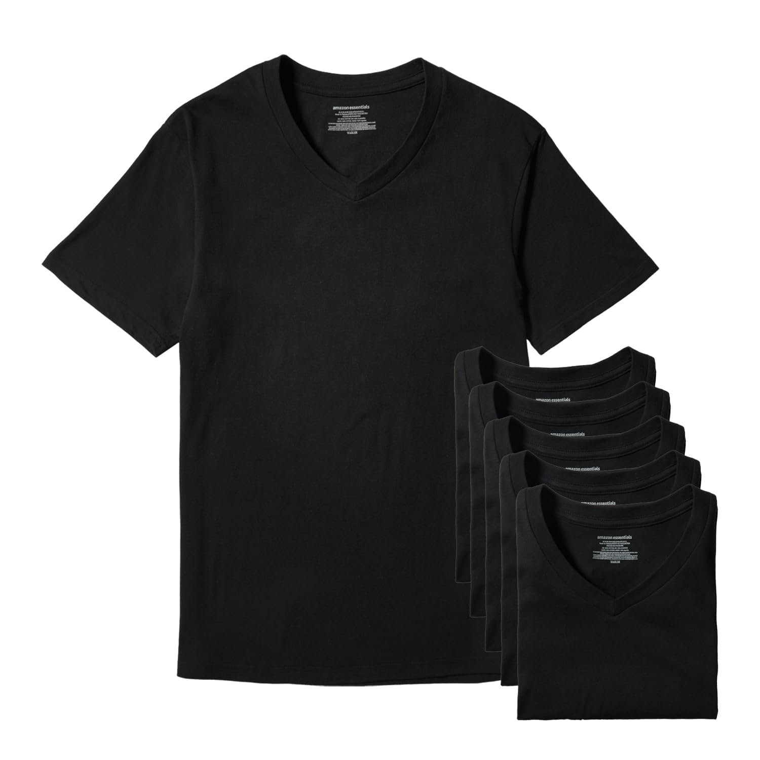 Amazon Essentials メンズ Vネック Tシャツ 6枚組