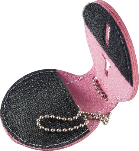 Image of Perfect Fit PF33 Seven Point Star Badge Holder, Pink Leather Belt Clip Badge Wallet with Chain Pocket, Fits Blackinton B447 and Compatible Seven Point Star Badges for Duty Carry, Made in USA