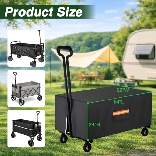 Image of EVRBUL Outdoor Folding Wagon Cover, 54 inch L x 22 inch W x 24 inch H, Cover Only
