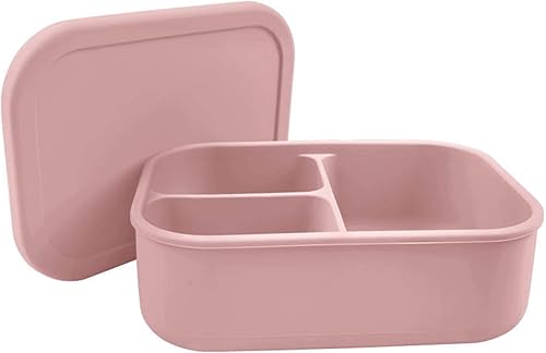 JOGA Lonchera bento de silicona, lonchera de silicona, 3 compartimentos de silicona, contenedor de almuerzo resistente y a prueba de fugas, silicona disponible en Yaxa Colombia