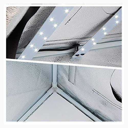 Amzdeal Light Box for Photography 20in Brightness Adjustable Shooting Tent with LED Light 4 Backdrops (White Black Orange Grey)