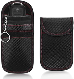 cobee Faraday etui na kluczyki samochodowe, 2 sztuki, blokujące RFID, etui ochronne na klucze, blokada sygnału samochodowego, torba, dostęp zdalny, stłumiona torba na sygnał