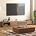 gaoyangjiaju Mid-Century Modern Expandable Coffee Table & TV Stand Set, Walnut Finish – Elegant Storage Combo for Living Room, Bedroom, or Lounge (78.54“ to 103