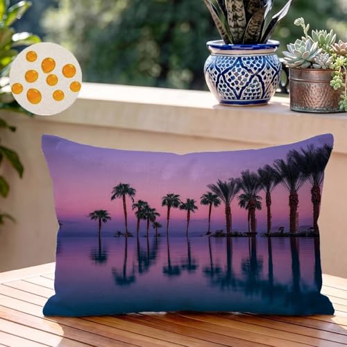 Funda Cojin 40x60 cm Juego de 1 Lino Cojines Sofa Púrpura Funda Almohada Impresión de Doble Cara Rectangulares Decorativos Pillow Covers con Cremallera Oculta, para Cama, Home Decor (Negro) I1-816