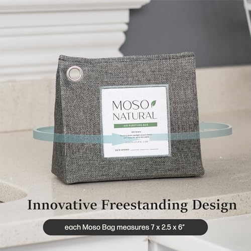 Moso Natural Air Purifying Bag 300g (10.58oz) Premium Bamboo Charcoal Odor Absorber for Home & Pet, Closet Odor Eliminator & Small Room Deodorizer, Charcoal Bags Last 2 Years, Unscented - Thumbnail 6