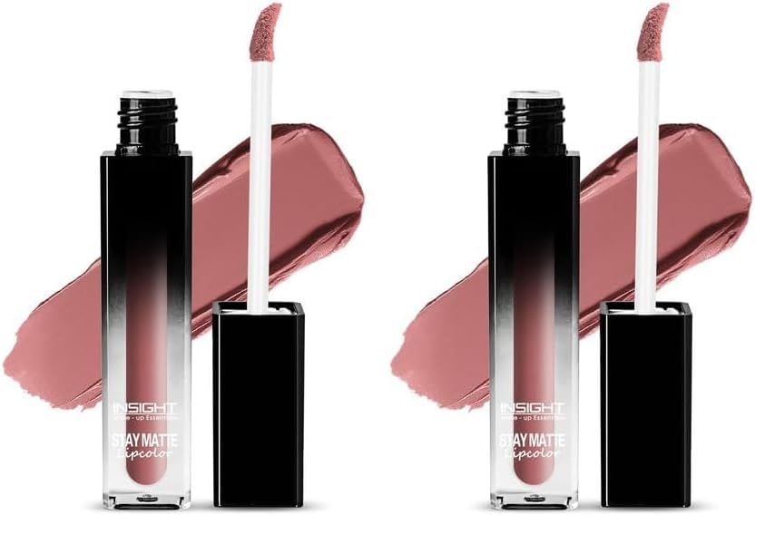 Image of INSIGHT Stay Matte Lipcolor | Butter Texture with Matte Finish | Long Lasting Formula | Transferproof | Comfortable Wear | Infused with Avocado Oil & Niacinamide - (CORE MEMORIES) 3g (Pack of 2)