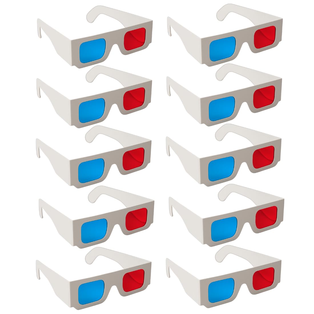 - Paper Frame Red Cyan 3D Glasses for YouTube Videos | Thin 0.23mm Lens for Enhanced 3D Effect | Compatible with Red Cyan Videos & Images | Not for Side-by-Side/Over-Under Formats Pack of 10