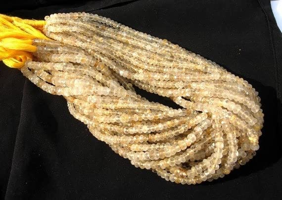 Quartz rutilé doré perles 4.5mm naturelles pour remplacer les gemmes ternes de vos colliers