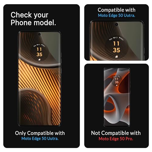 Image of FIRST MART Military-Grade UV Tempered Glass For Motorola Edge 50, Edge 50 Pro and Moto Edge 50 Ultra 5G (6.7 Inch) With Easy UV Installation Kit | Edge To Edge Coverage | Crystal Clear, Pack of 2