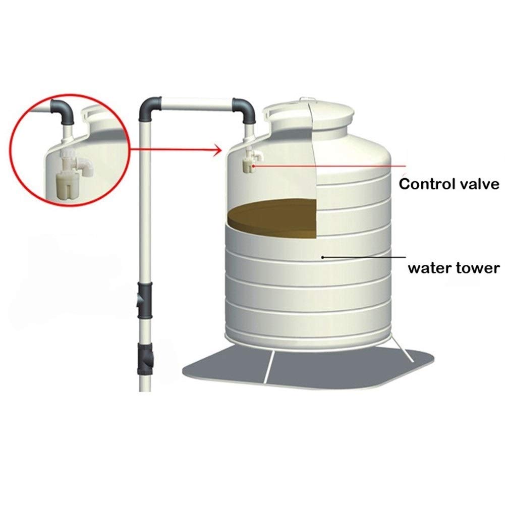 Válvula de Flotador automática integrada/Interior de Entrada Superior de 1/2 Pulgadas, válvula de Control de Nivel Inteligente de Agua for Tanque de Agua, Piscina, Torre de Agua