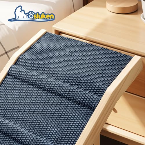Dog Ramp for Bed, L64 W17 Foldable Pet Ramp for Small Large Dogs Cats, Dog Ramps for High Beds Car, High Traction with Platform 6 Adjustable Heights 24" to 30" Up to 220LBS, Wood - Image 4