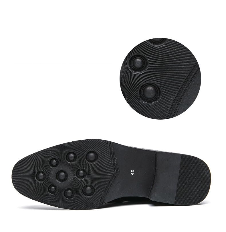 Santimon Men's Crocodile Pattern Tassel Loafers Luxury Slip-On Leather Dress Shoes for Weddings, Parties & Business Casual2