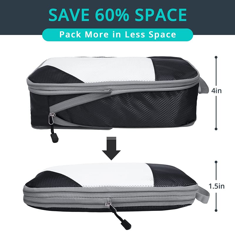 UTELKA Set Organizer Valigia 6/8/9 Cubi di Imballaggio da Viaggio Set di Pezzi, Cubi Multifunzione Organizzatore Bagaglio da Viaggio Impermeabile Borsa di Compressione