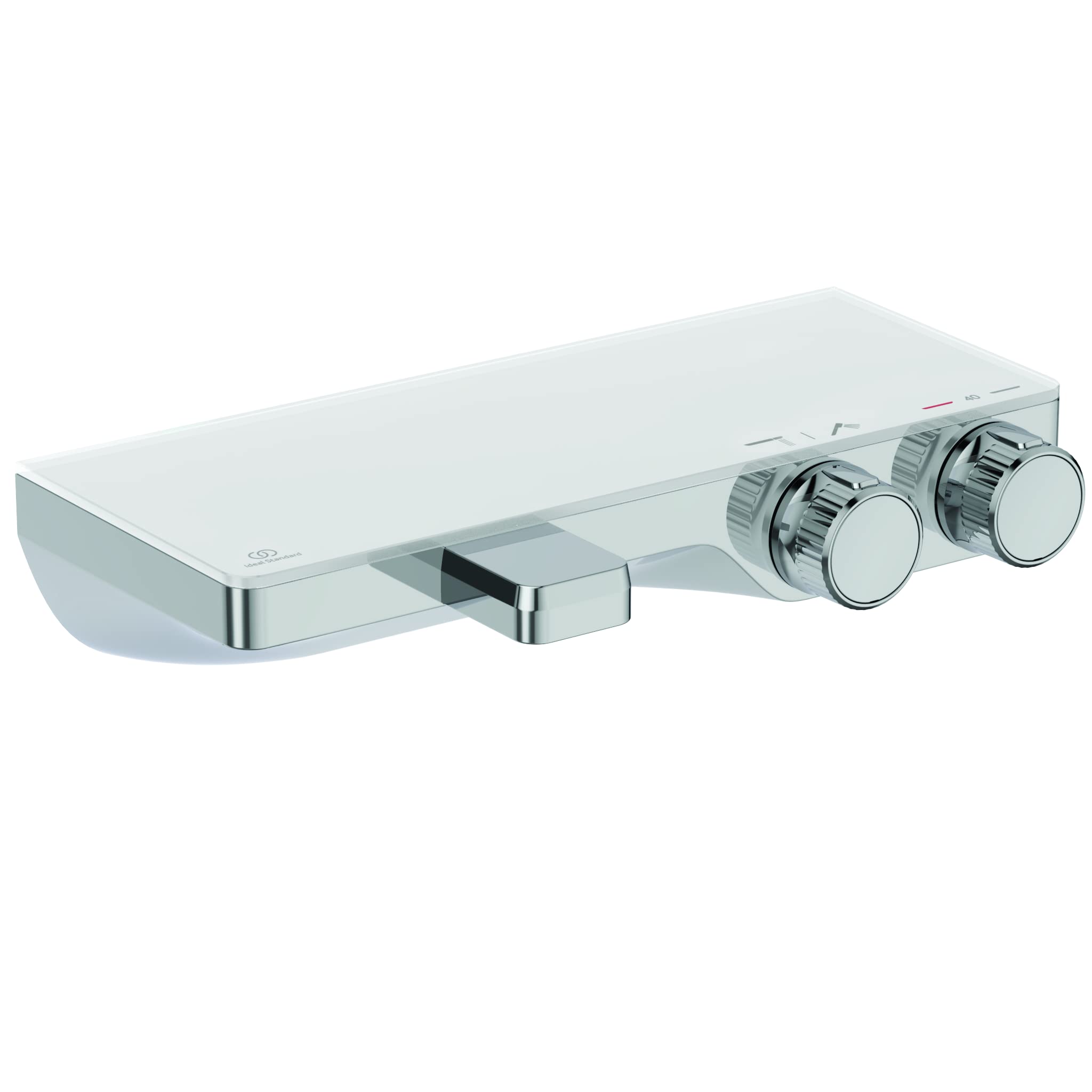 Ideal Standard Termostatyczna bateria prysznicowa i wanna z półką CERATHERM S200 do montażu ściennego chrom A7330AA