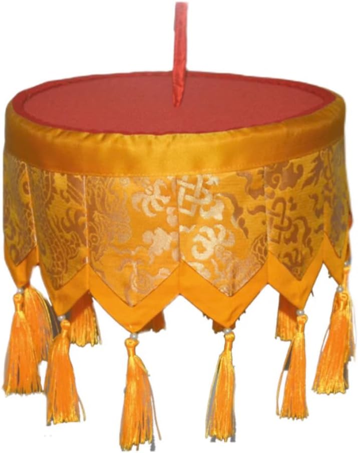 25cm Yellow Treasure Building Decoration of Buddhist Temples