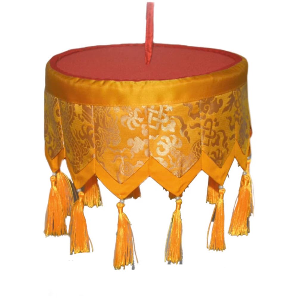 Décoration de temple bouddhiste jaune 25 cm contre le stress du foyer