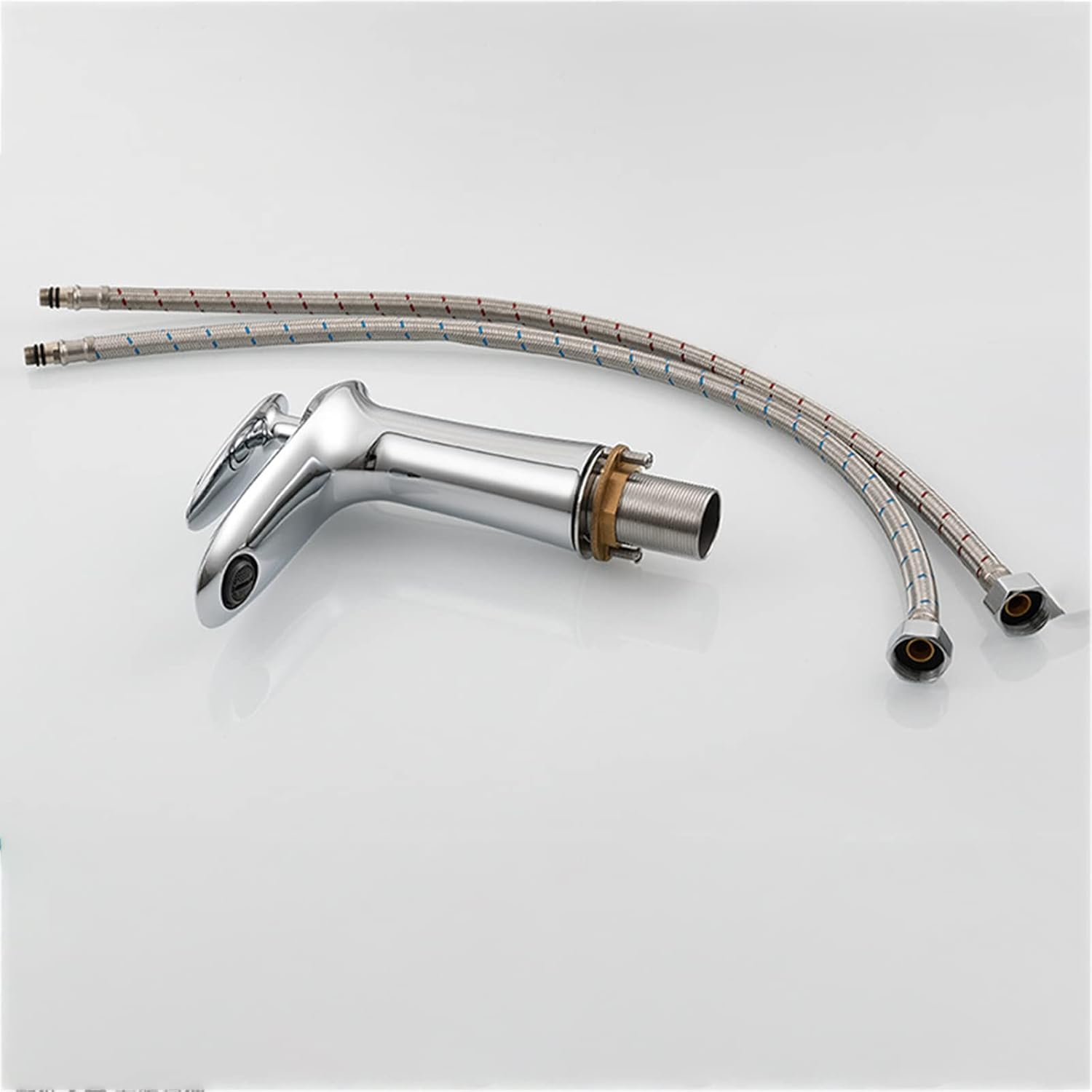 Bathroom Faucet Brass Bathroom Sink Faucet Modern Single Handle Basin Mixer Tap Aerator Lavatory Faucet Double Control of Hot and Cold Water Bathroom Sink Faucet,brown patina is high(Titanium Gold is