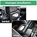 Mr.Ho Luxury Black Leather Back Seat Headrest Hanging Tissue Holder Case Mount, Multi-use Tissue Paper Holder With One Refill for Car & Truck Decoration