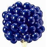 ZGIMI 青 ふうせん風船 バルーン 70 個入り 12 インチ - ホームパーティー・バースデー・卒業式・ハロウィン用 デコレーションバルーン ガーランド作成可 長時間使用可能(青 navy blue)