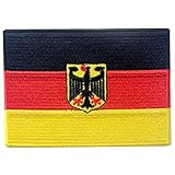 German Coat of Arms Flag Embroidered Patch Germany Eagle Iron On Sew On Bundesdienstflagge
