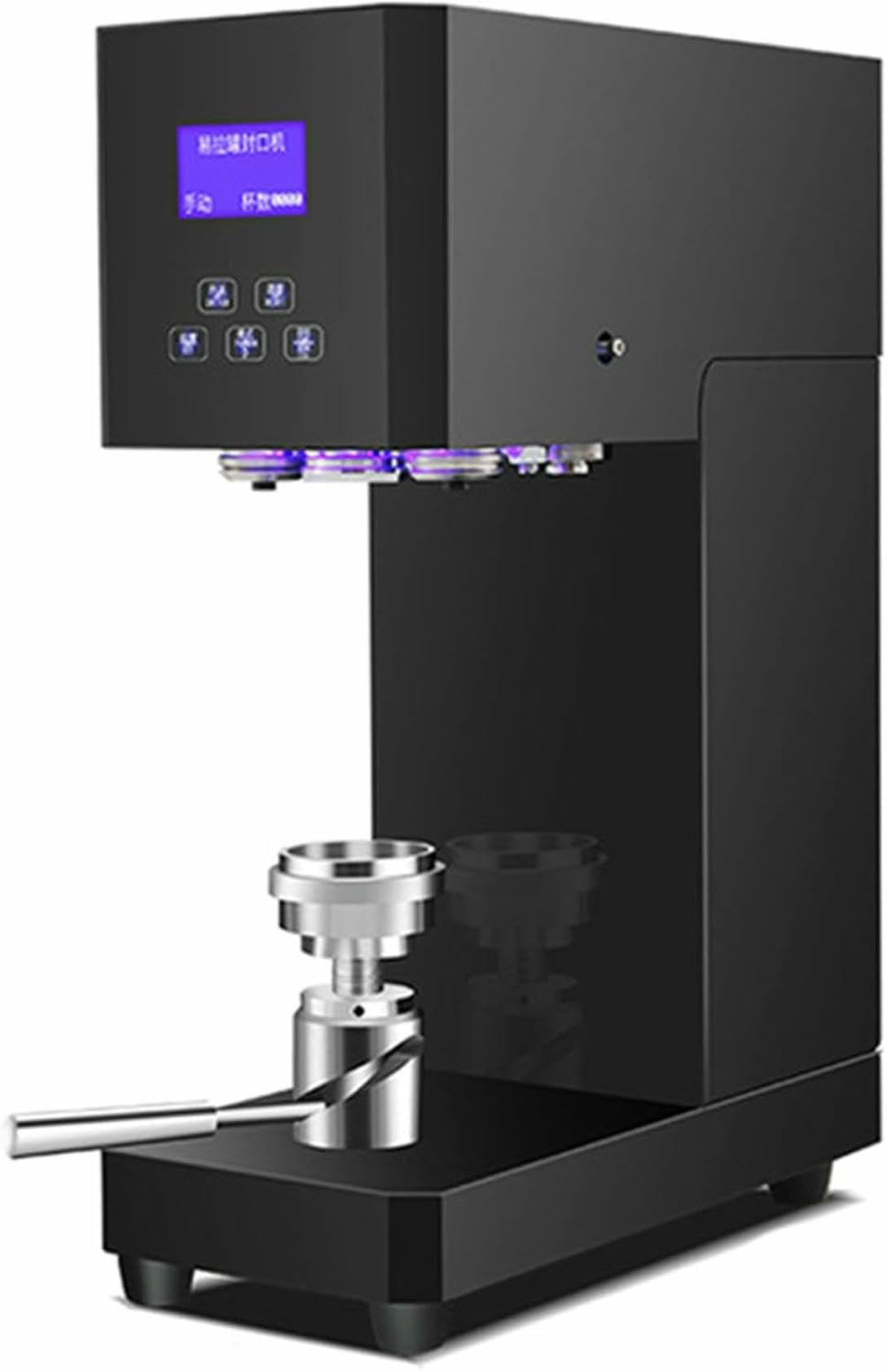 Automatische Versiegelung von Dosen mit Smart-Panel und Zählung. Kaliber Dosenversiegelung mit verstellbarer Höhe für Milchflaschen, Limonade und Softdrinks (weiß), 1 Stück