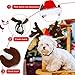 Weihnachten Haustier Stirnband, Hund Katze Rentier Geweih Weihnachtskostüm Elch Kopfbedeckung Verstellbare Kopfschmuck Haarreif mit Weihnachtsmütze, Weihnachts Kostüm Outfit für Hunde Katzen Geschenk