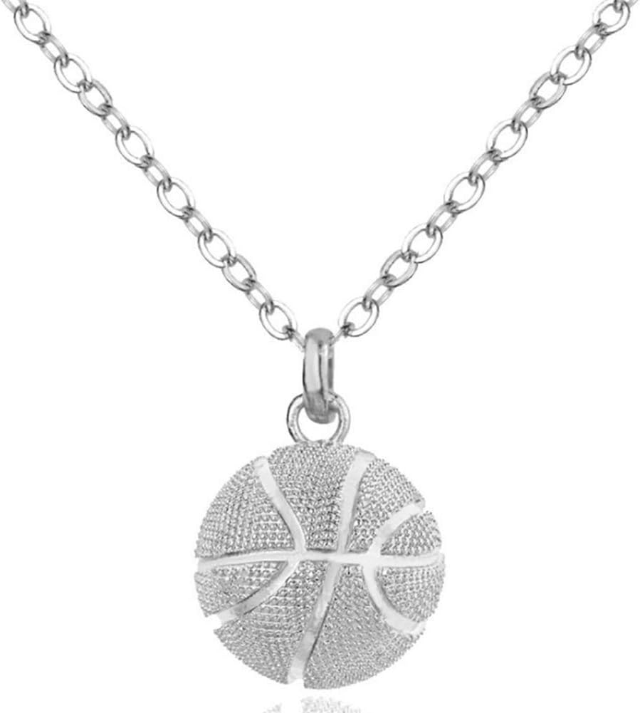 Hip Hop Iec Out Zirconia Basketball Pendant Necklace for Men Personalized Punk Cool Rock Rap Party Jewelry Accessories