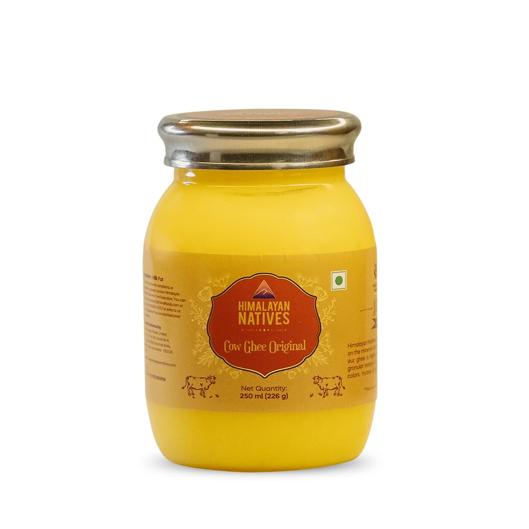 Himalayan Natives Original Cow Ghee 250ml | 100% Natural & Preservative-Free | Sourced from Grass-Fed Cows | Pure Desi Ghee