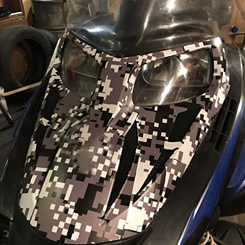 Queenbox 3.9X59.8In Camouflage Vinyl Film Self Adhesive Diy Car Sticker Decal, Black Green Camo #TOP3