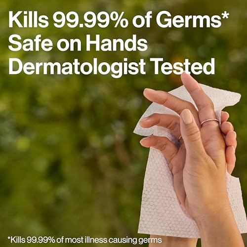 Image of The Honest Company Lavender Sanitizing Wipes, Kills 99.99% of Germs, Safe for All Hands, Antibacterial, Dermatologist Tested, 50 Count