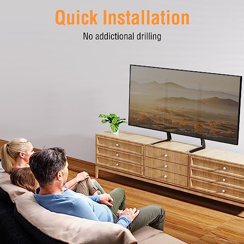 Image of ELIVED Universal Table Top TV Stand for Most 32 to 70 inch LCD LED Plasma Flat Screen TVs, TV Base Height Adjustable Leg Stand Holds up to 88 lbs, VESA up to 800x600mm, YD1024