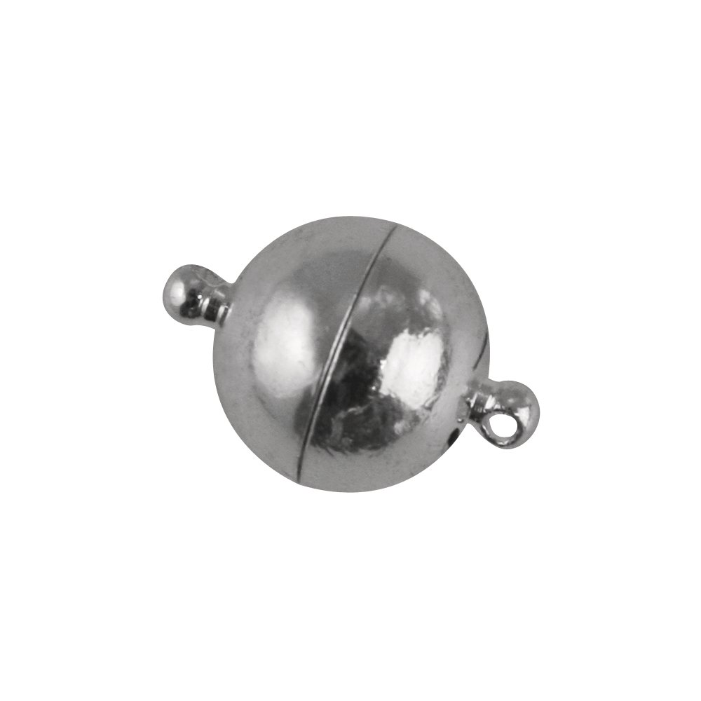 Rayher 2216721 Edelstahl Magnetschließe, 10mm ø, SB-Btl 1Stück, Platin