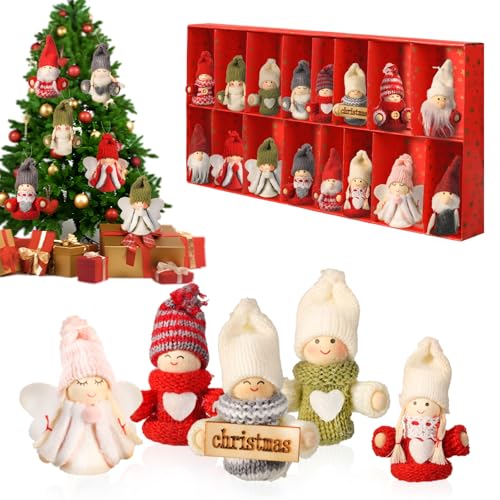 Weihnachtswichtel Anhänger Christbaumschmuck, 16 Stücke Weihnachten...