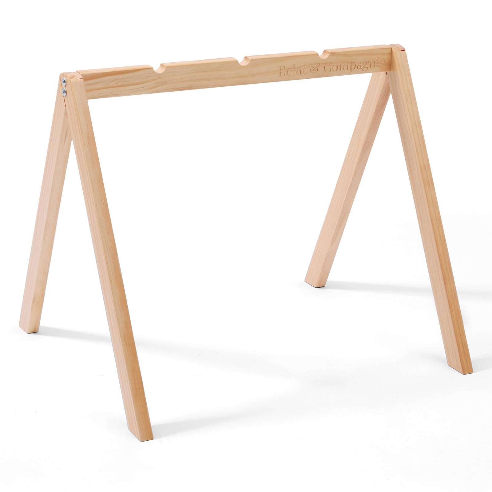 Eclat & Compagnie - Arche Éveil Bébé en Bois - Portique Montessori avec Logo Gravé - Structure Stable avec Vernis Naturel - Arche Bebe Cadeau Naissance et Anniversaire