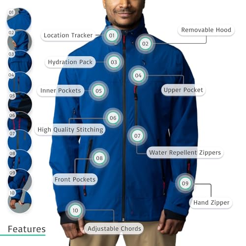 Image of Apricoat Adventure 2.0 Warm Winter Jacket Insulated, Hooded, Waterproof and windproof Coat for Travelling, Hiking, Trekking