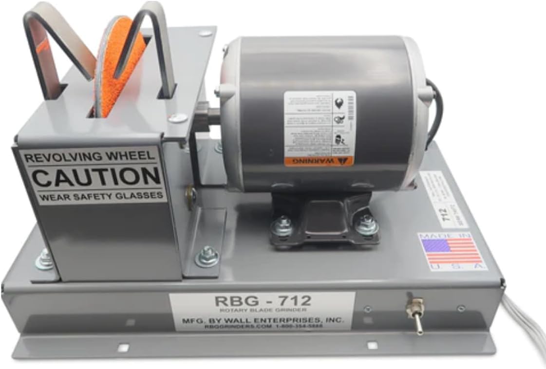 Wall RBG Lawn Mower Blade Bench Grinder 712 Quick 7" Sharpener 1/2 HP