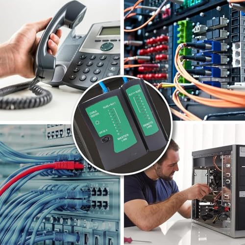 Image of Inditrust Network Cable Tester, RJ45 And RJ11 Lan Tester With 9V Battery, LED Indicators RJ12 CAT5 CAT6 UTP Ethernet
