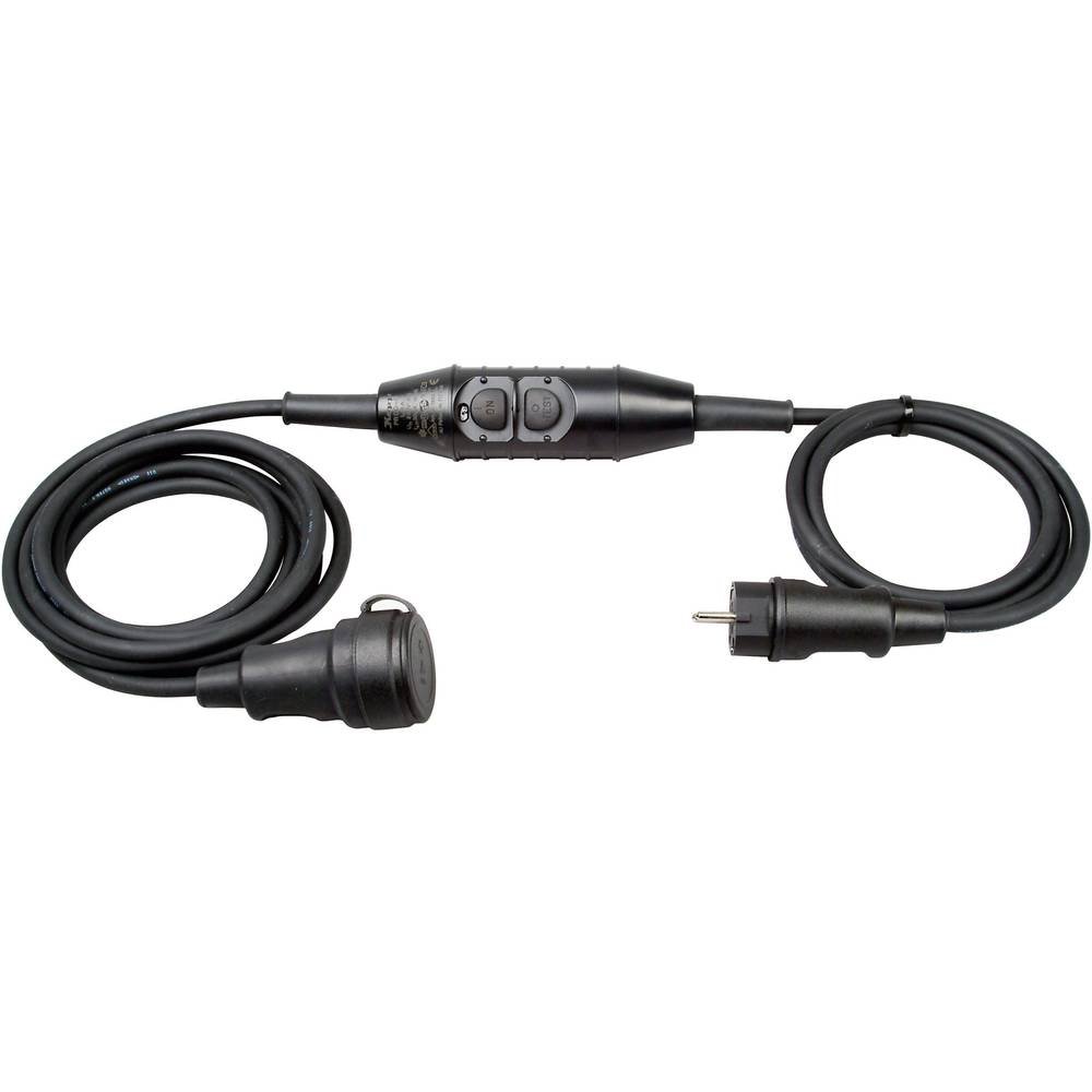 Kopp 143800015 PRCD-S, IP44, 230 VAC, im robusten Koffer, Vollgummi-Stecker und Vollgummi-Kupplung mit Deckel, Leitungslängen: 150 cm und 300 cm, Leitung: H07RN-F3G 1,5 mm², Schwarz