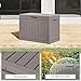 WTFGO 45 Gallon Outdoor Storage Deck Box Waterproof,Garden Tool,Backyard Cushion,Poolside Storage,Small Delivery Boxes for Outside,UV-Resistant & All-Weather,Striped Gray