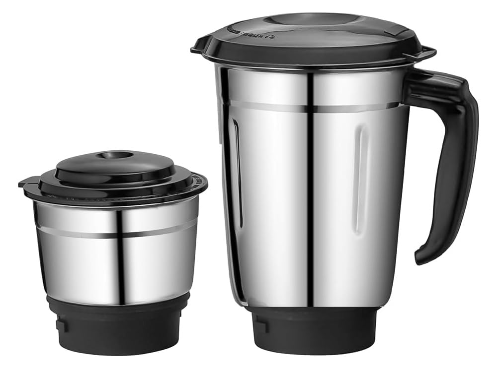 mixer grinder 2 pc jar set||compatible with wide range of mixer grinders like preeti, cromptonn, baj-aj, sumeet, etc ||400+1200ml jar set ||4 teeth high gradenylon coupler||nylon base-image-21