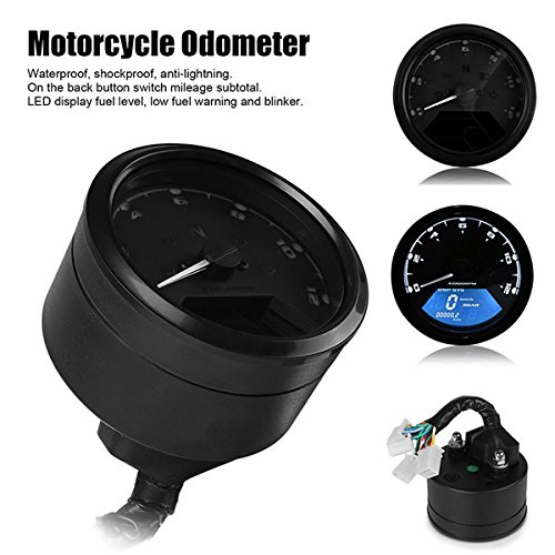Amazon.co.jp: バイク用 多機能 デジタルスピードメーター タコ