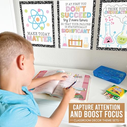 Hadley Designs 6 Science Posters for Classroom Decor – Inspirational and Fun Science Classroom Decor for Elementary & Middle School, Composition Notebook Motivational Wall Art - Image 9