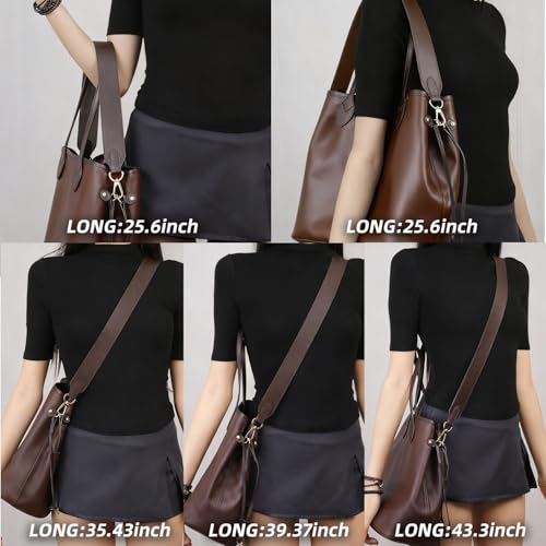 Image of DGAZ Vachetta Leather Crossbody Strap for Neverfullbag with Gift Box, Handmade DIY purse strap