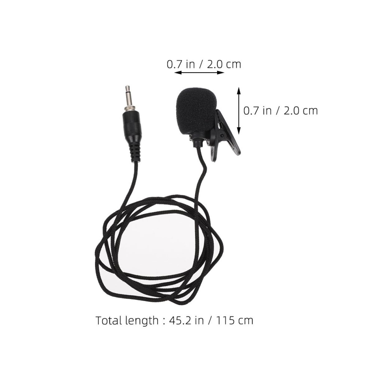 Abaodam Lavalier Microphone for Camera Portable Clip Mic for Recording Vocals Threaded Lavalier Mic Lightweight and Play Convenience for Home and