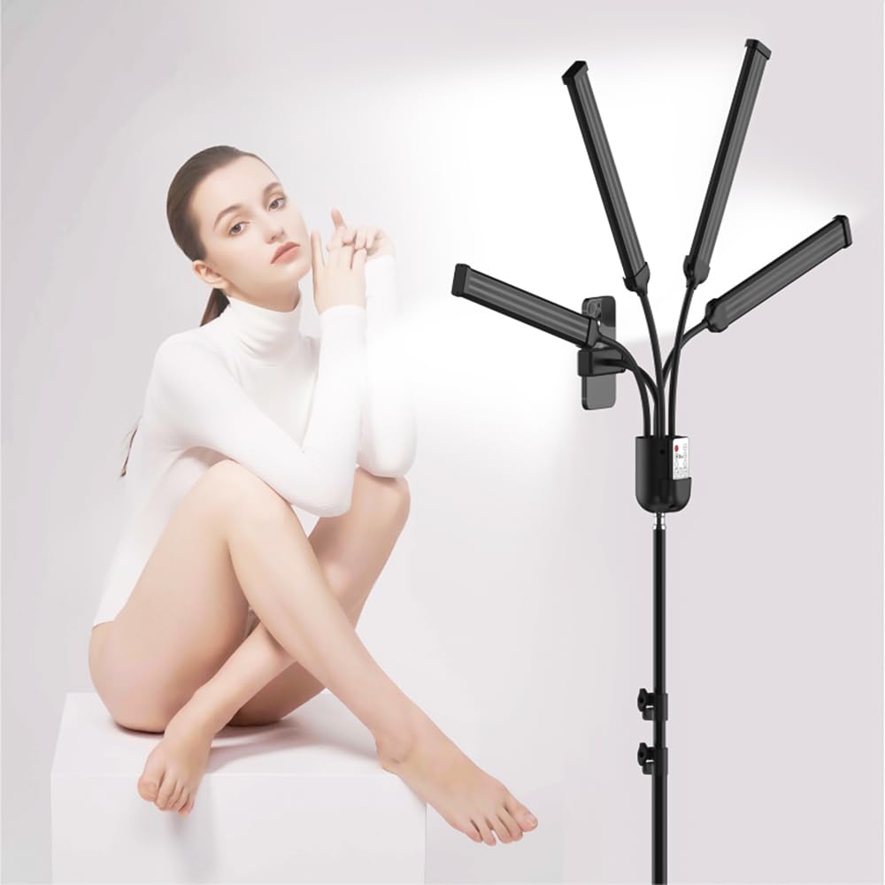 Andoer Luce Video LED Flessibile a 4 Bracci per Fotografia Foto-video LED Luce per Selfie Lampada Cosmetica Luce di Riempimento per Tatuaggi Trucco Live Streaming e Studio Fotografico Studi