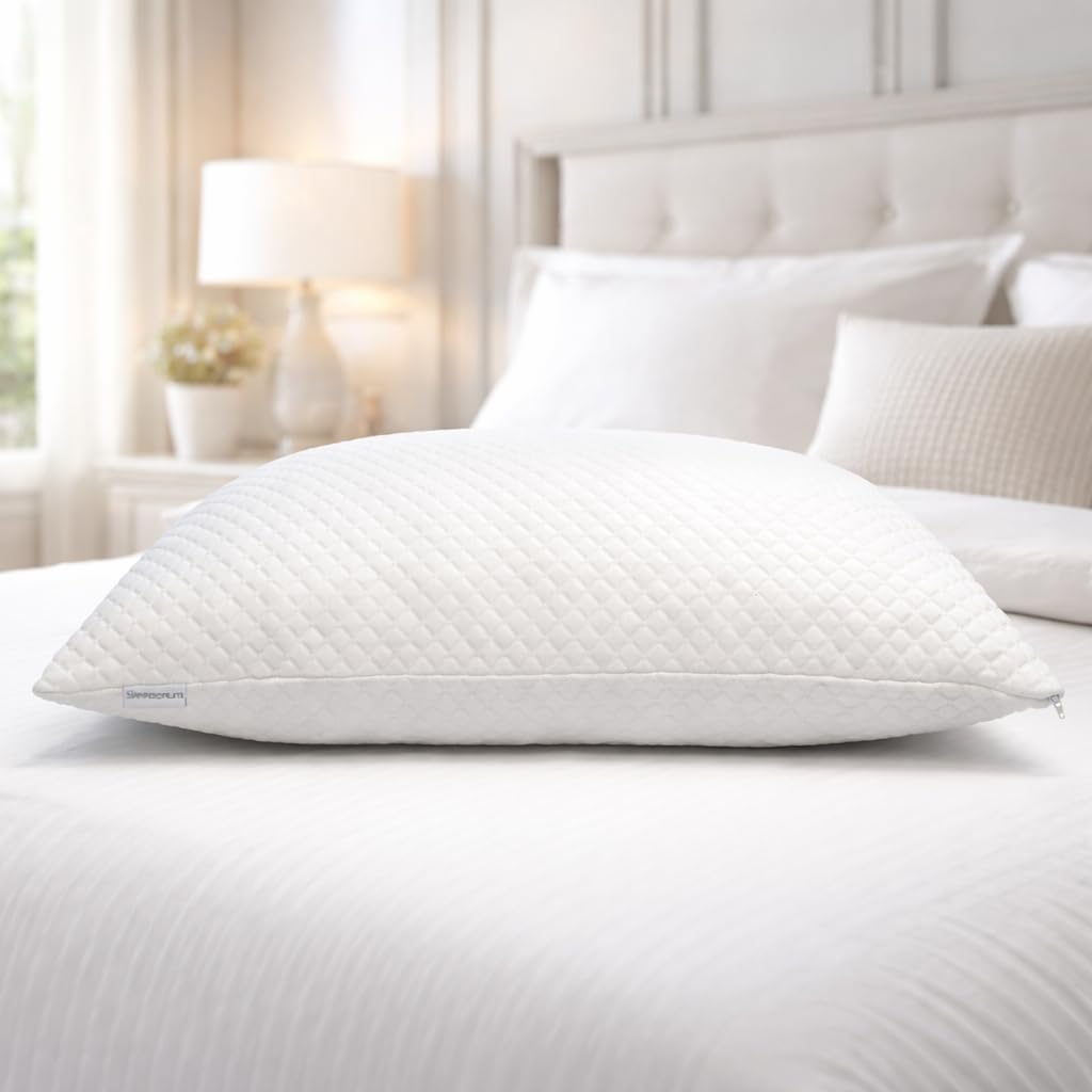 Sleeporium White Sleeporium® Customcloud Pillow - King Size | Shredded Memory Foam, Adjustable Loft, For Side, Back And Stomach Sleepers - Uk Brand