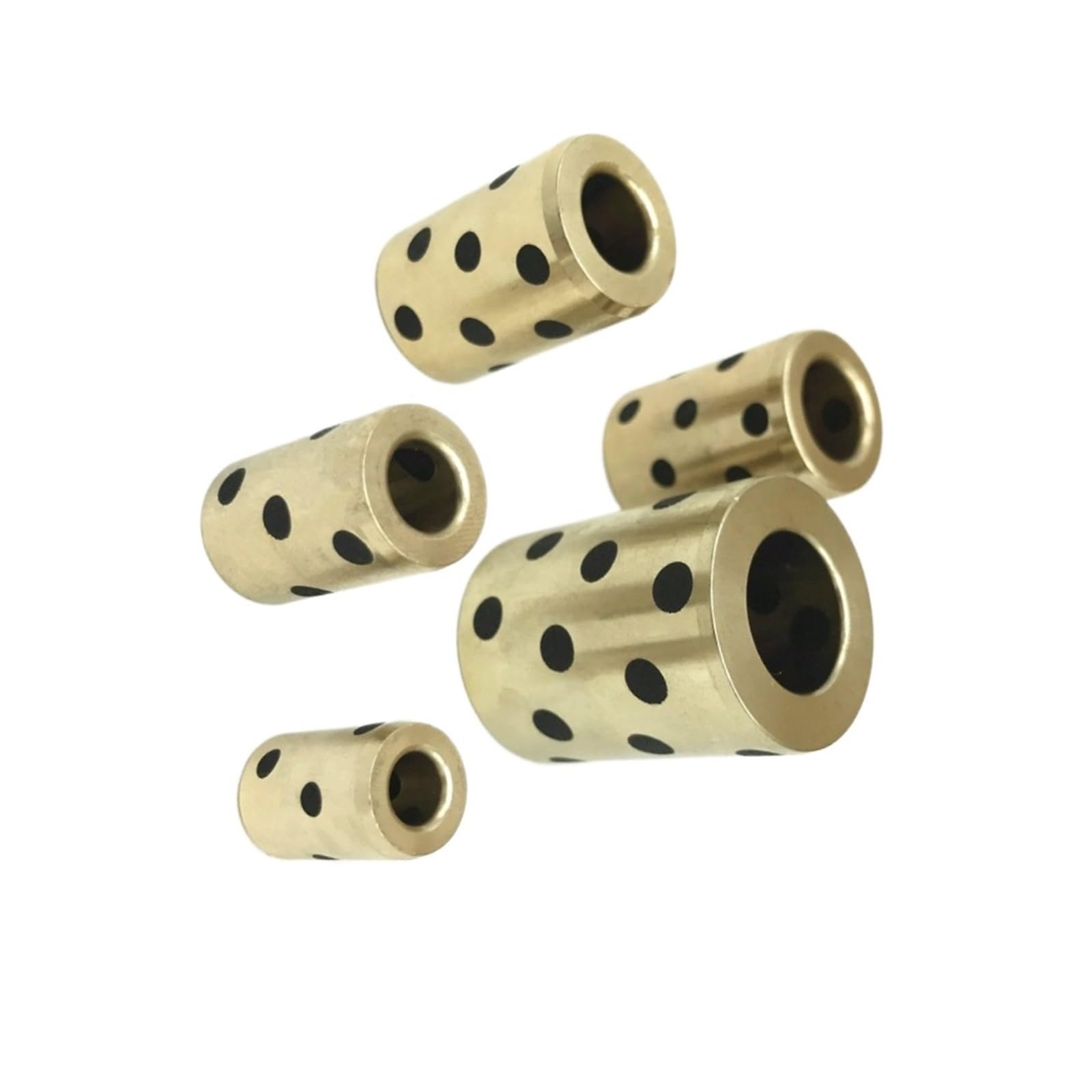 4 pièces 8x15x24mm roulement à Douille linéaire en cuivre et Graphite, Douille en cuivre, roulement autolubrifiant Contenant de l'huile, Compatible avec LM8UU LM8 8mm