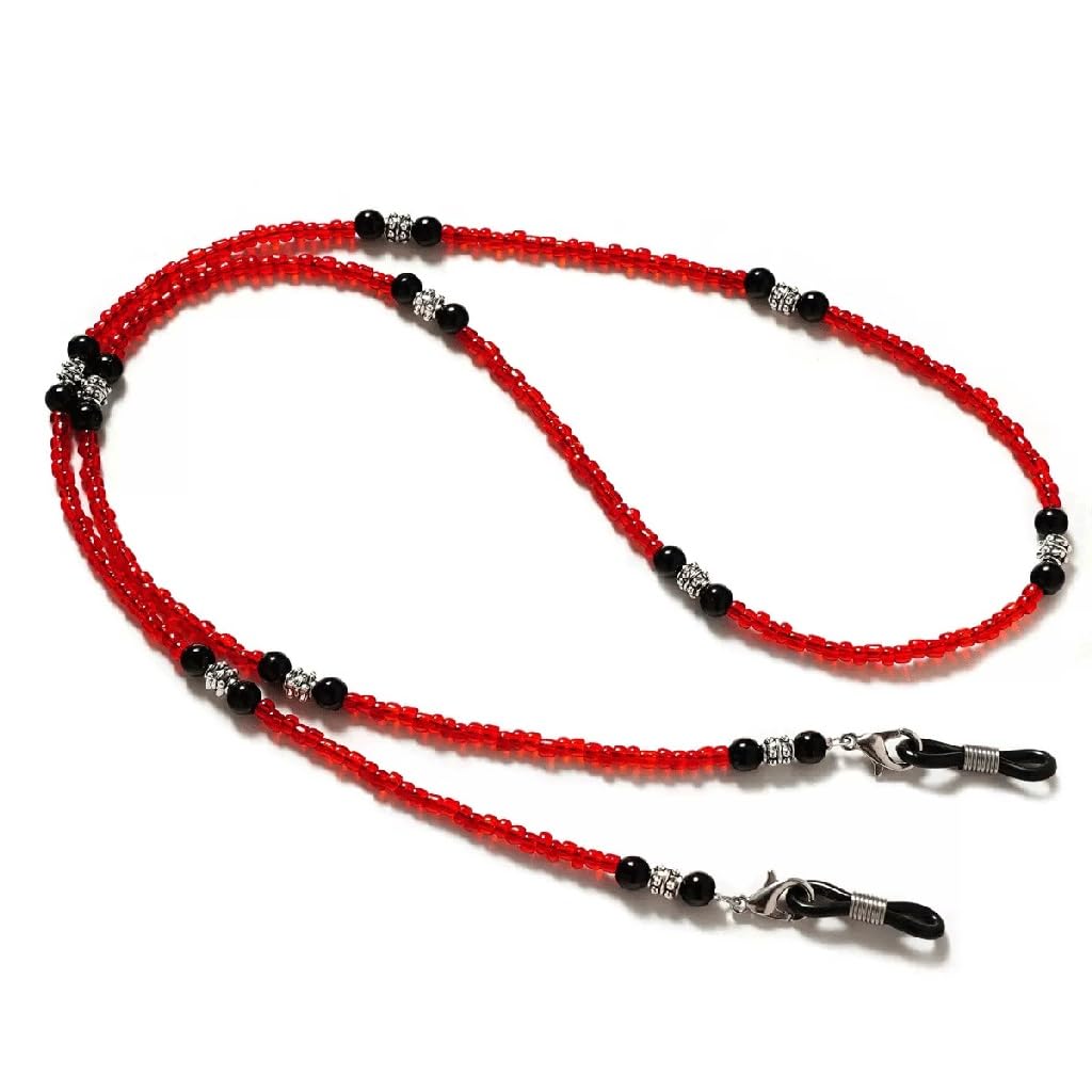 Cadena for Gafas, Cuello Colgante, Cuerda for Gafas, Cadena con Cuentas(Gray)