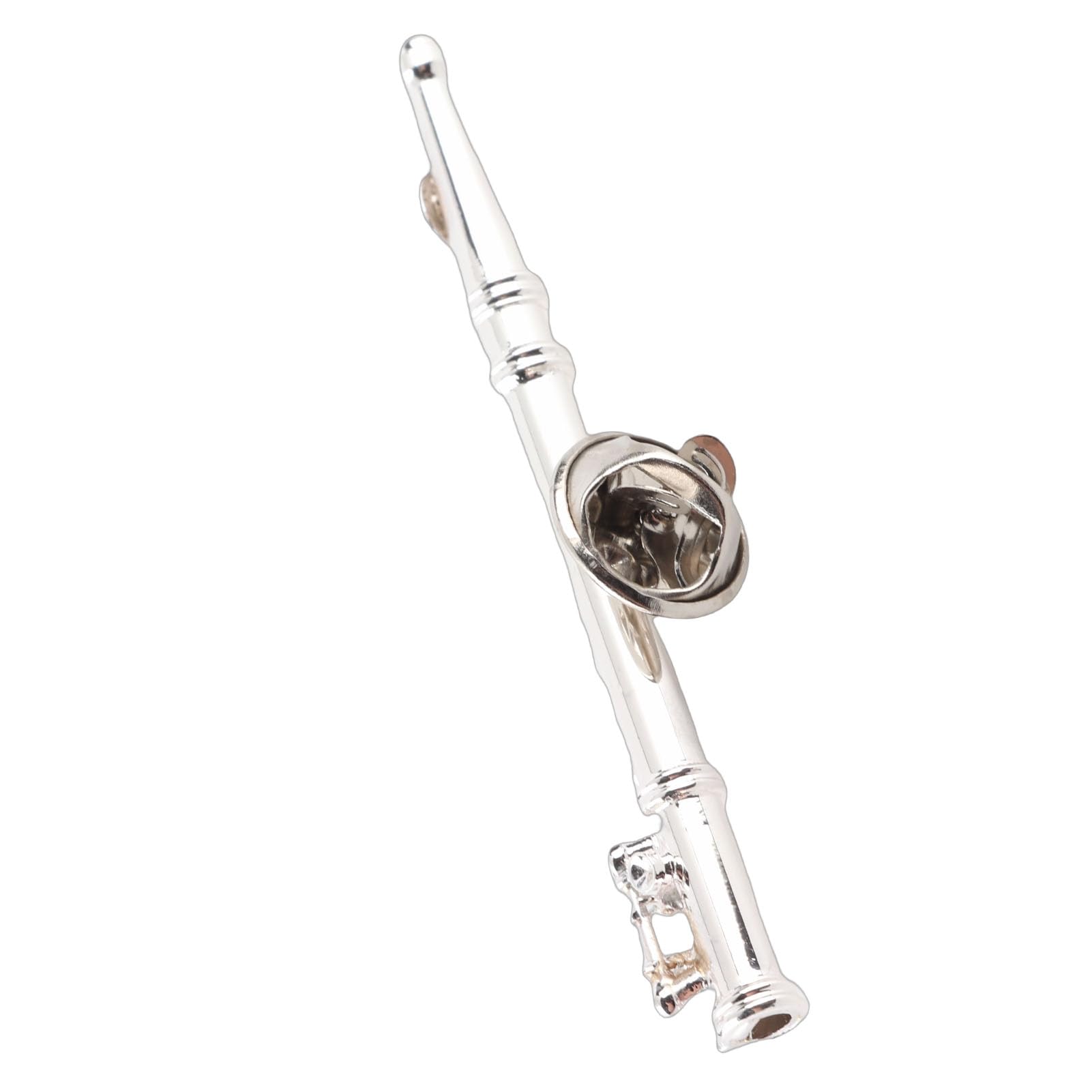 AMONIDA Broche, Broche Instrument de Musique en Forme de Flûte, pour Cadeau d'anniversaire(Argent)